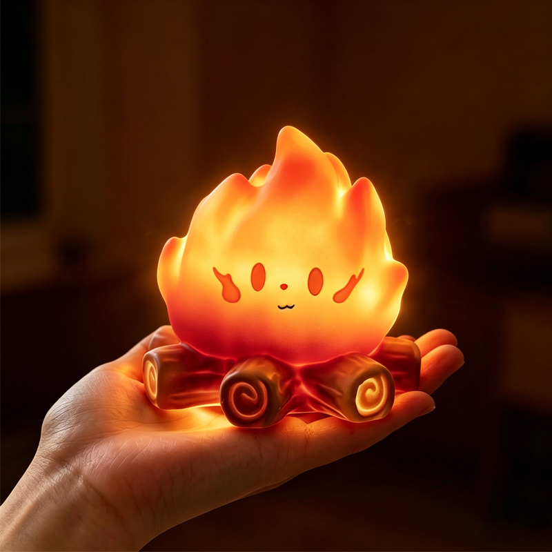 Floating Nightstand With Led Light - Luminária Noturna de Silicone Kawaii Criativa