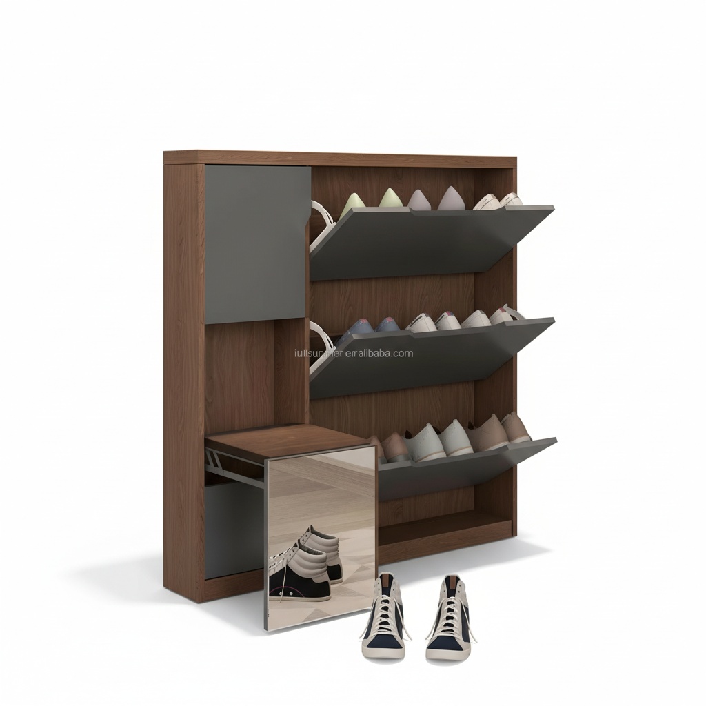 Shoe Rack Cabinet Narrow Entryway - Armário de Sapatos Slim, Rack de