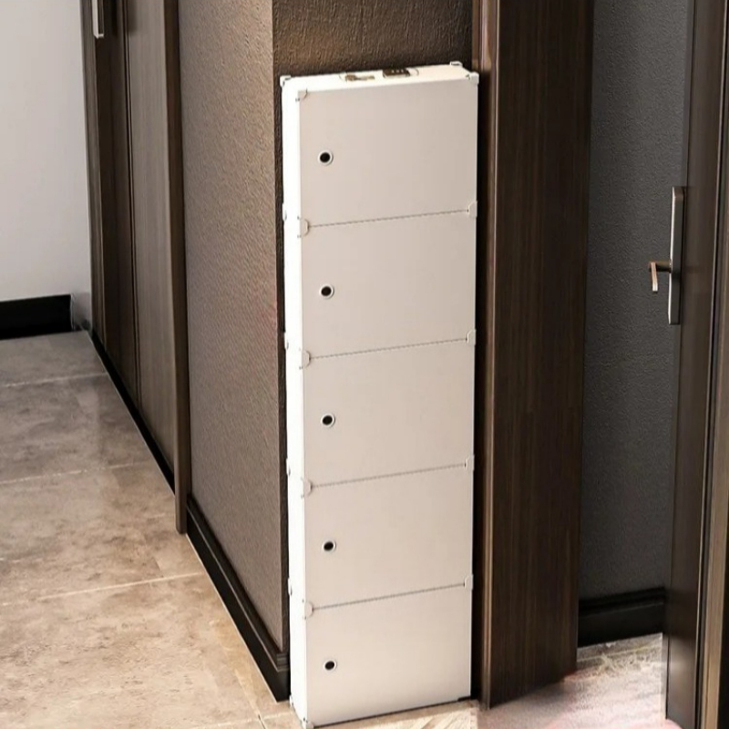 Shoe Rack Cabinet Narrow Entryway - ‌ Sem furadeira sobre a porta