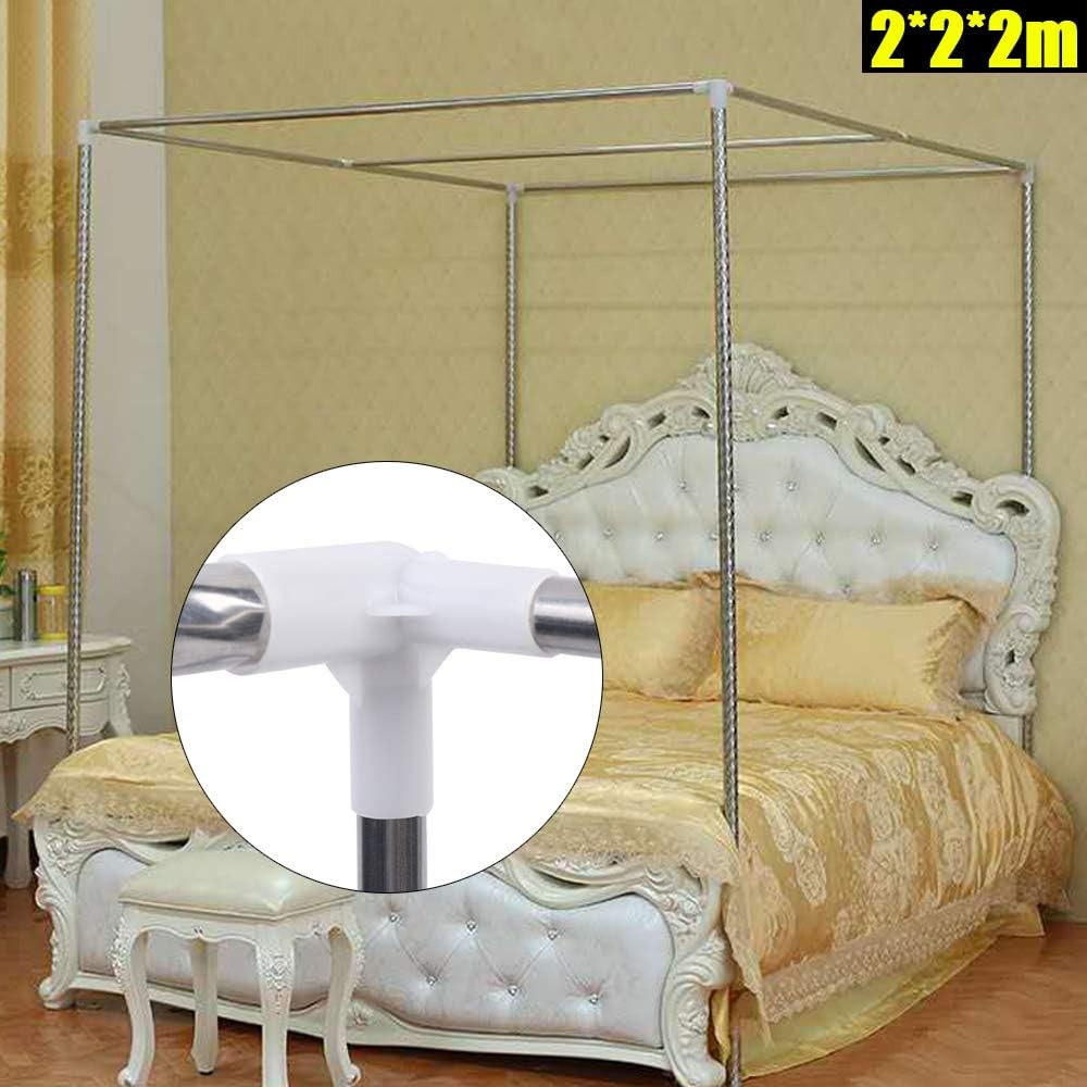 Canopy Bed Frame Metal Queen - Estrutura de Cama com Dossel em