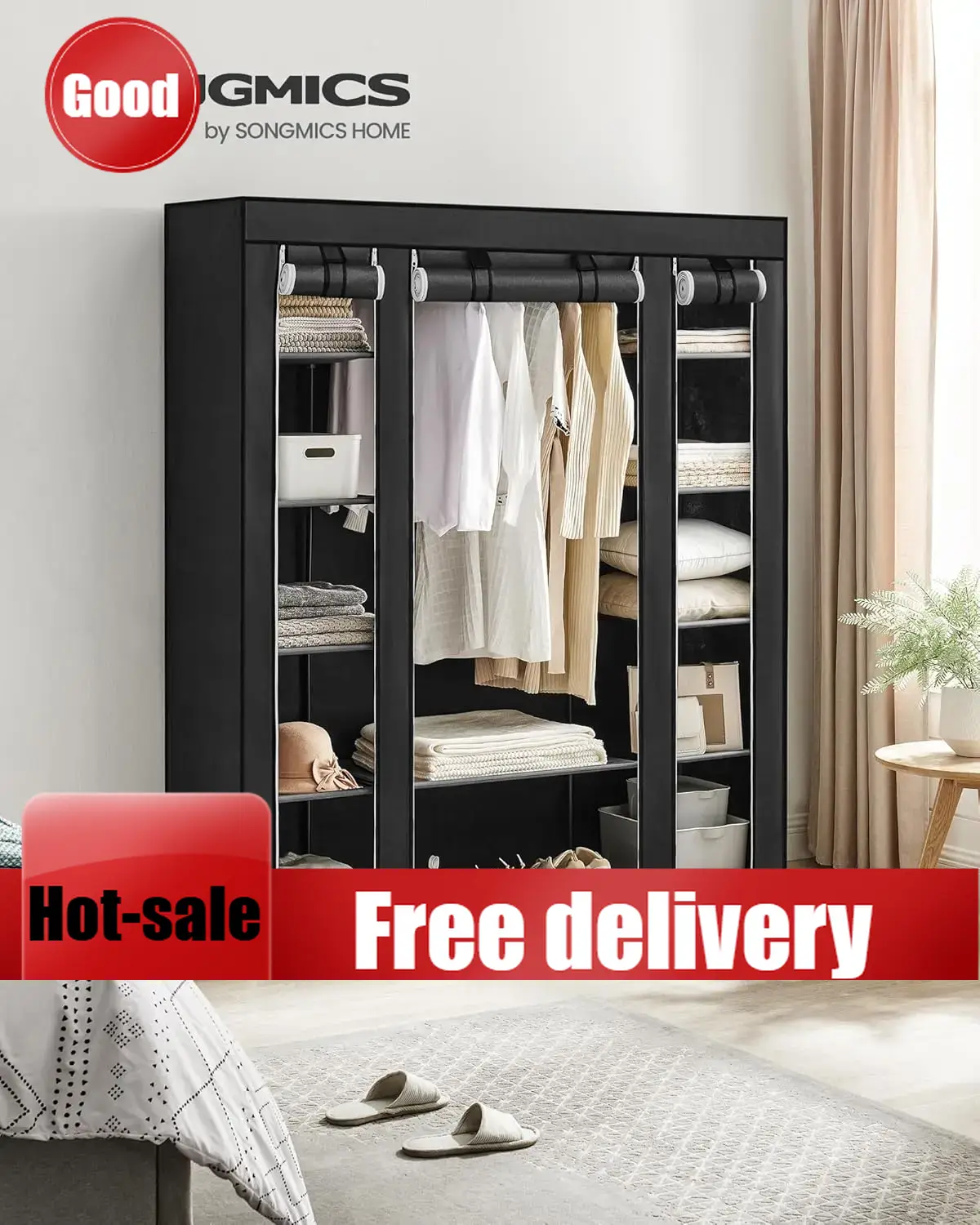 Guarda-Roupa Cheng-Closet, Arm - Wardrobe Closet Portable Fabric Cover avaliação e preço