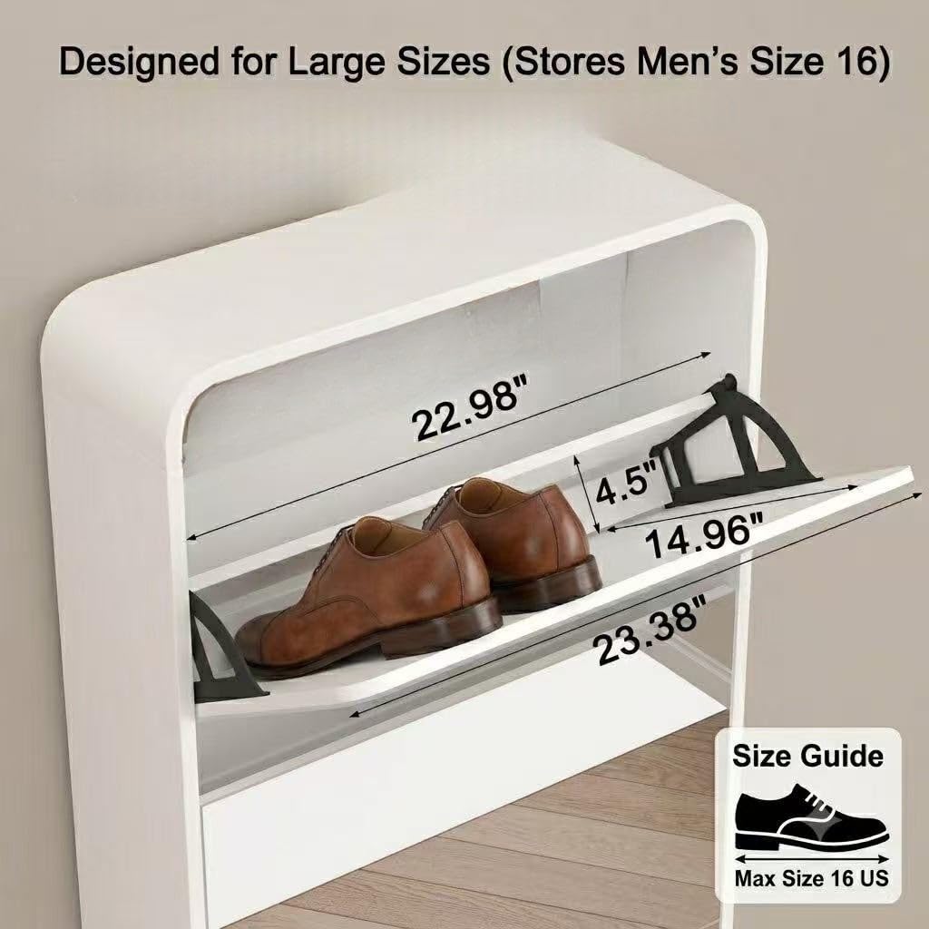 Armário de Sapatos com Espelho - Shoe Rack Cabinet Narrow Entryway avaliação e preço