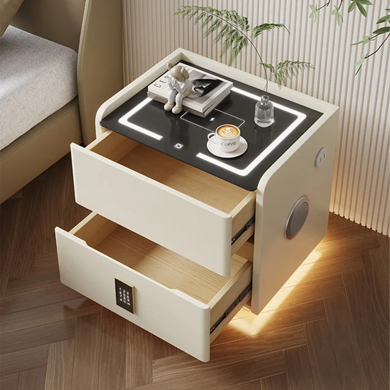 Mesa de cabeceira inteligente  - Solid Wood Nightstand 2 Drawers avaliação e preço
