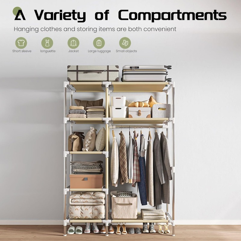 Guarda-roupa portátil, organiz - Wardrobe Closet Portable Fabric Cover avaliação e preço
