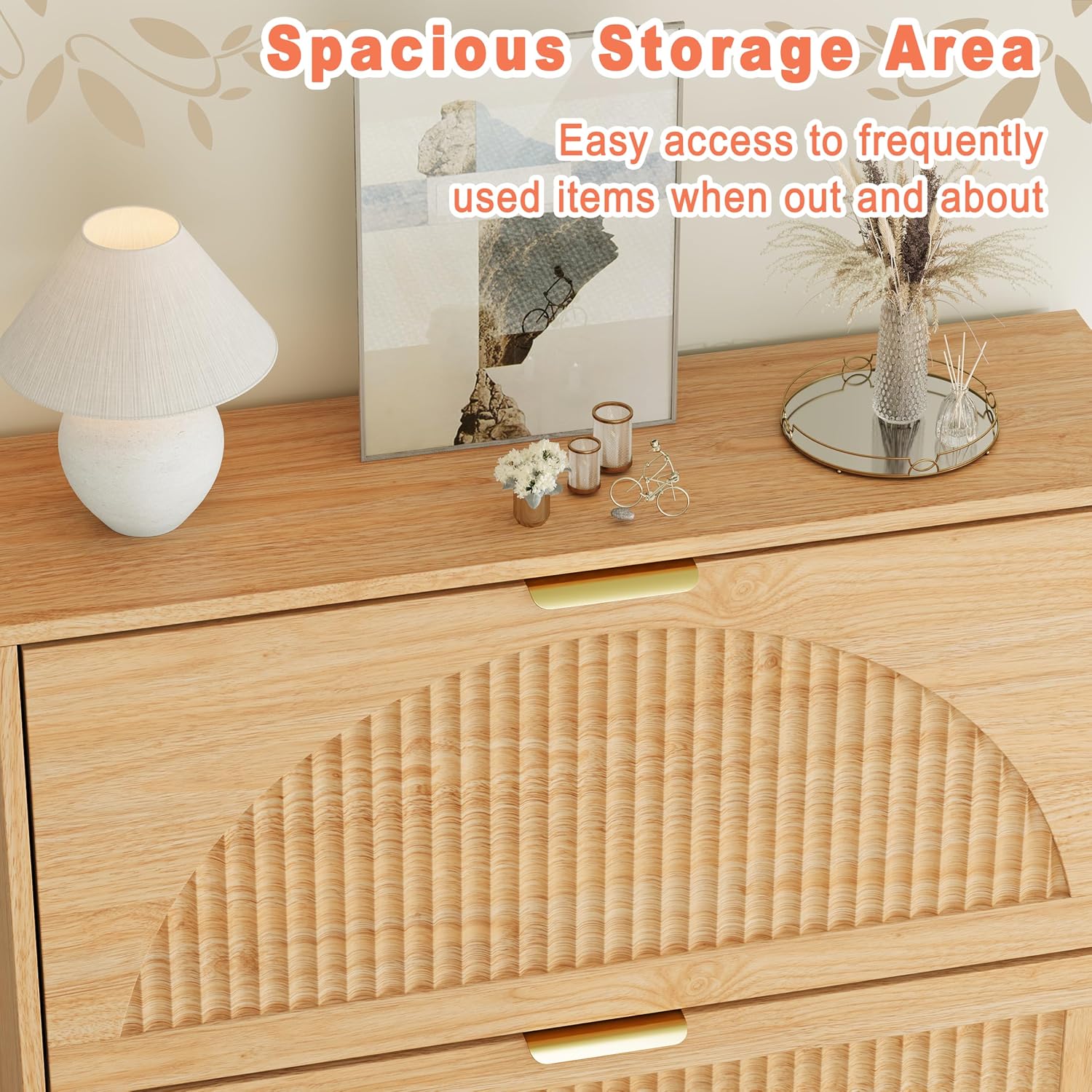 Armário de sapatos de madeira  - Shoe Rack Cabinet Narrow Entryway avaliação e preço
