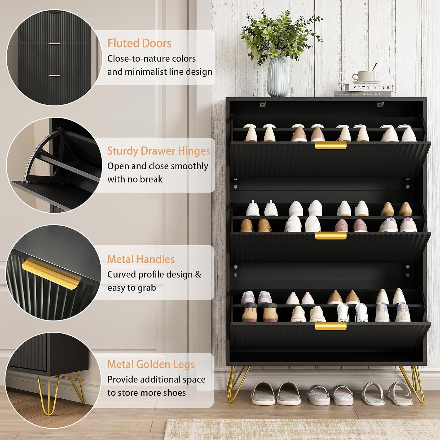 Armário de Sapatos Estreito co - Shoe Rack Cabinet Narrow Entryway avaliação e preço