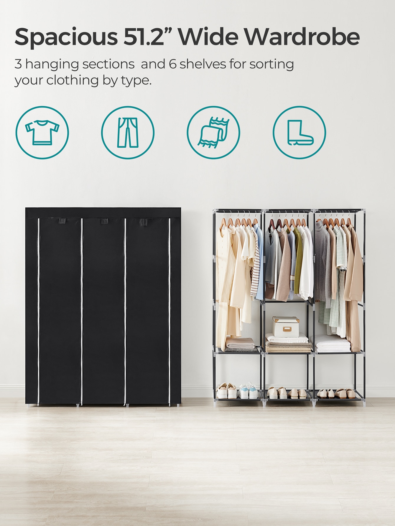 Organizador de Armário Portáti - Wardrobe Closet Portable Fabric Cover avaliação e preço