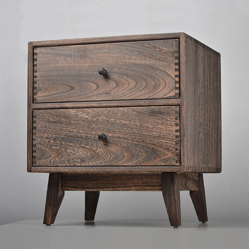 Mesa de Cabeceira Retrô de Mad - Solid Wood Nightstand 2 Drawers avaliação e preço