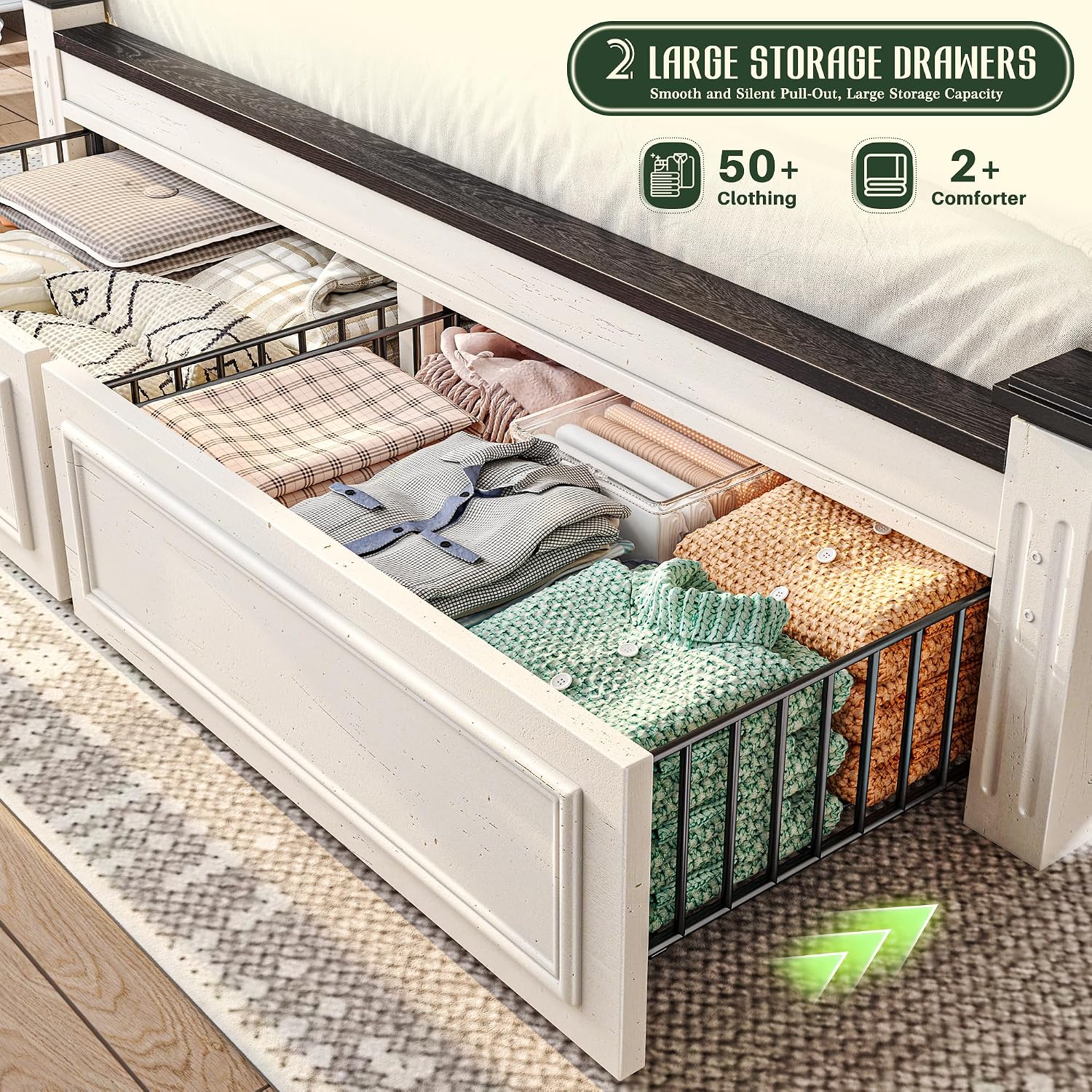 Estrutura de Cama King Size co - King Size Bed Frame With Storage Drawers avaliação e preço