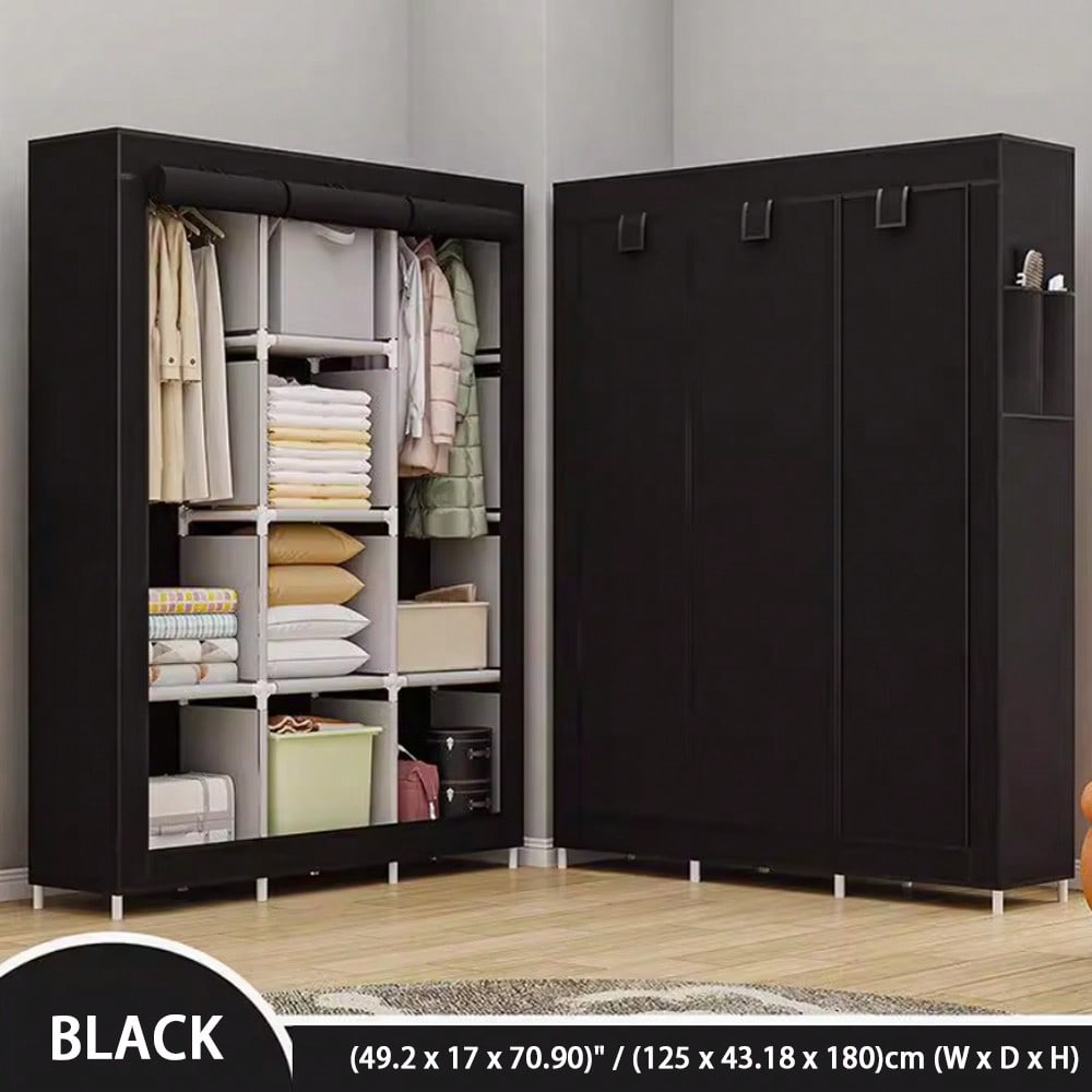 Guarda-roupa portátil de 71 po - Wardrobe Closet Portable Fabric Cover avaliação e preço