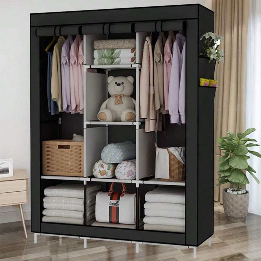 Guarda-roupa portátil de 71 po - Wardrobe Closet Portable Fabric Cover avaliação e preço