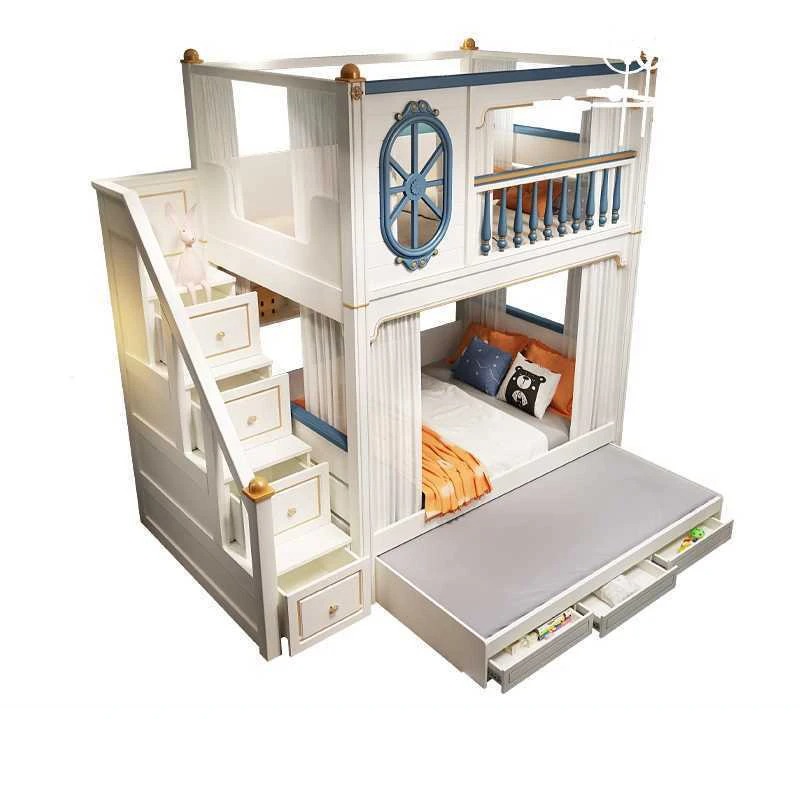 -Para beliche de móveis de qua - Bunk Bed With Stairs And Slide avaliação e preço
