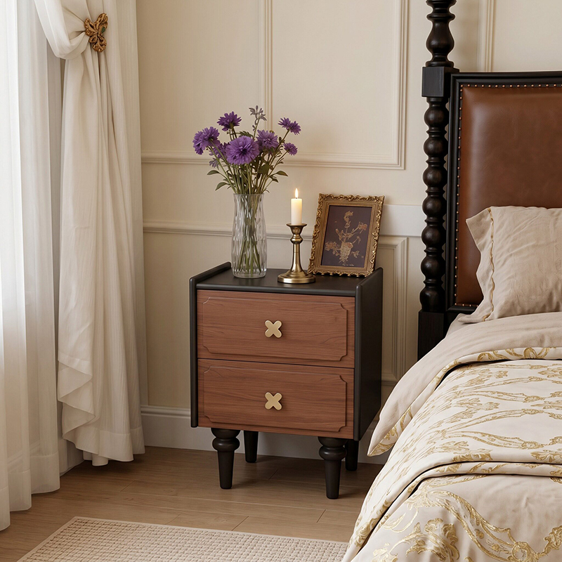 Móvel para Casa, Mesa de Cabec - Solid Wood Nightstand 2 Drawers avaliação e preço