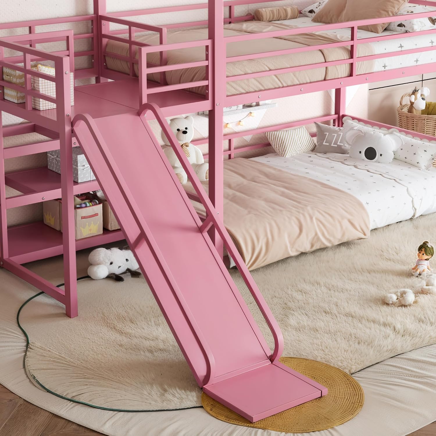 Cama de beliche com escorrega  - Bunk Bed With Stairs And Slide avaliação e preço