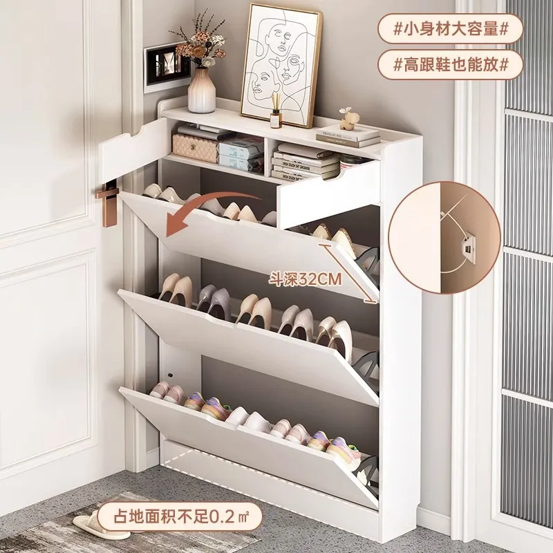Armário de Sapatos em Madeira  - Shoe Rack Cabinet Narrow Entryway avaliação e preço