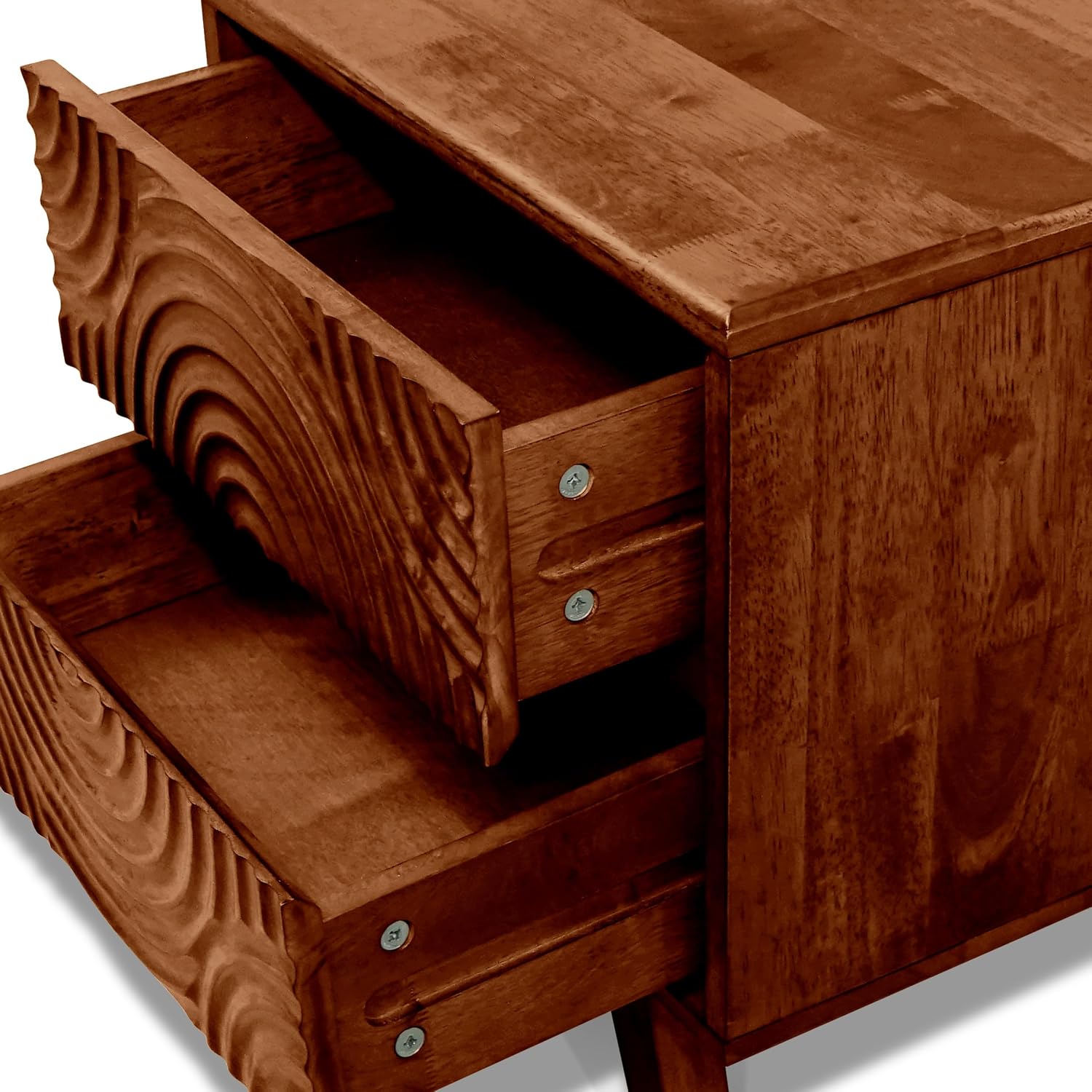 Mesa de Cabeceira de Madeira S - Solid Wood Nightstand 2 Drawers avaliação e preço