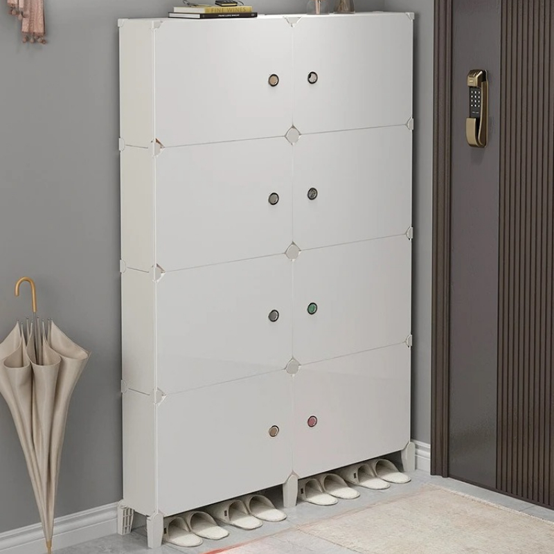 ‌ Sem furadeira sobre a porta  - Shoe Rack Cabinet Narrow Entryway avaliação e preço