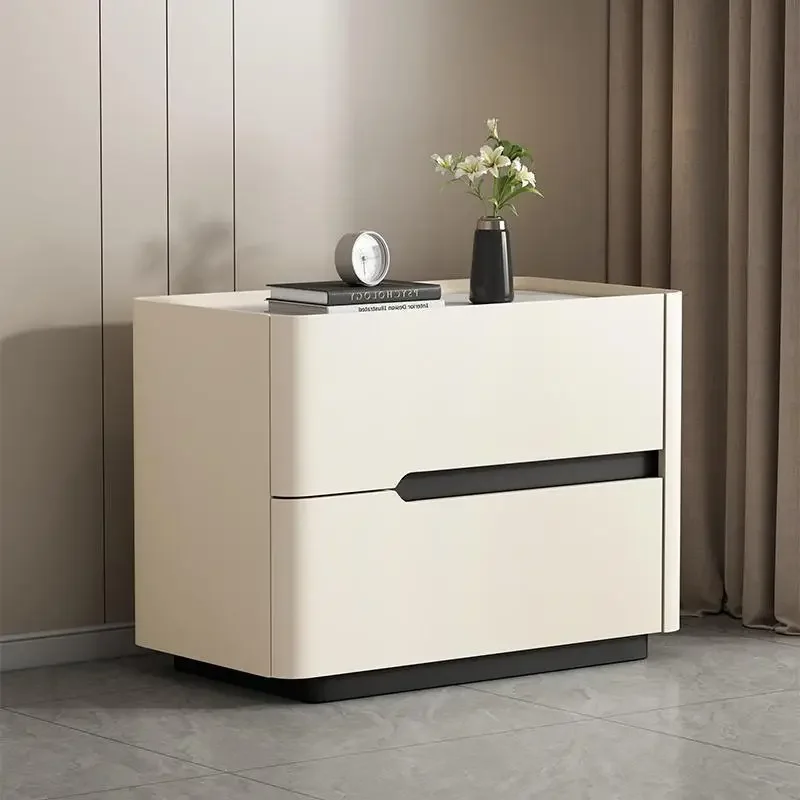 Nordic moderno mesa de cabecei - Solid Wood Nightstand 2 Drawers avaliação e preço