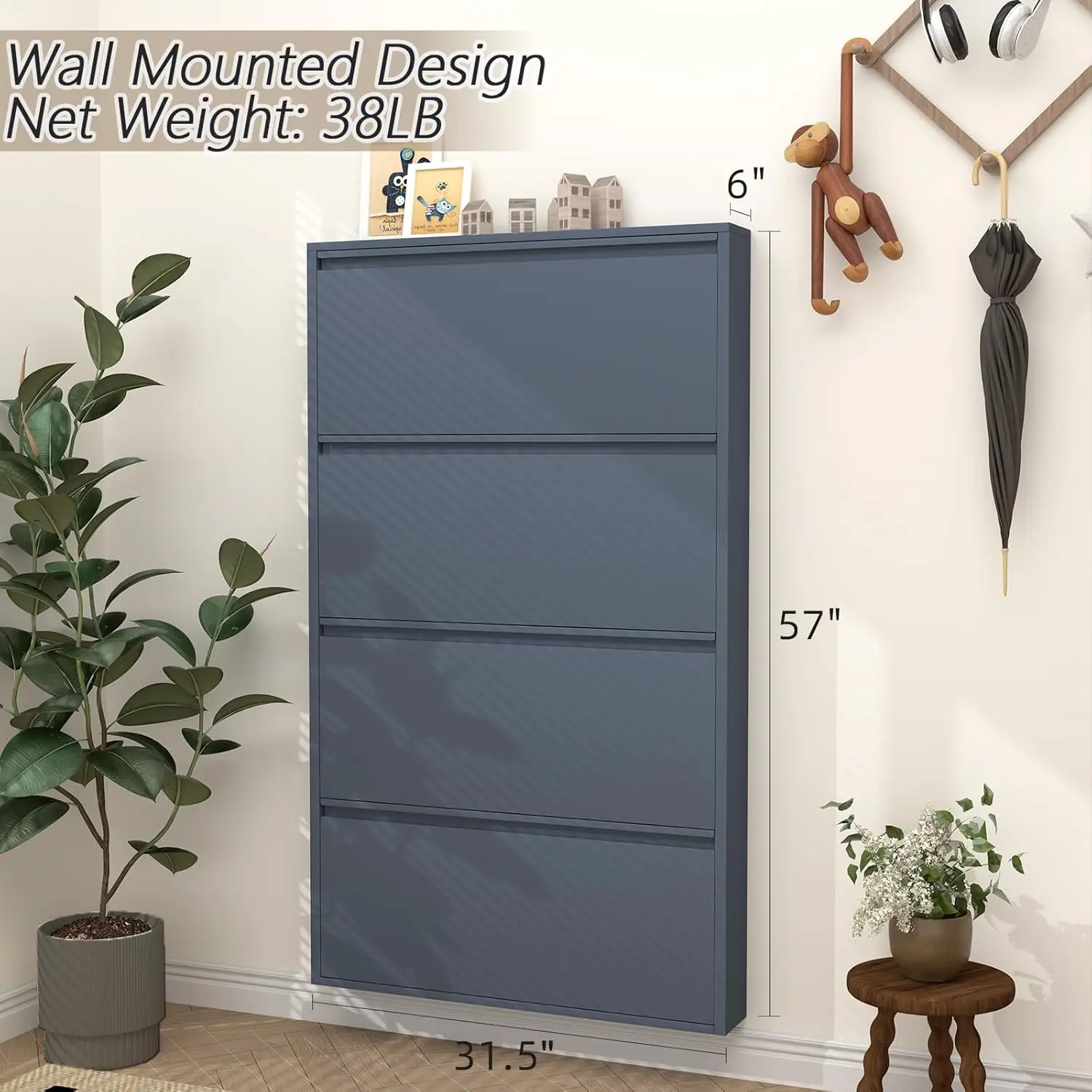 Armário para Sapatos com 4 Gav - Shoe Rack Cabinet Narrow Entryway avaliação e preço