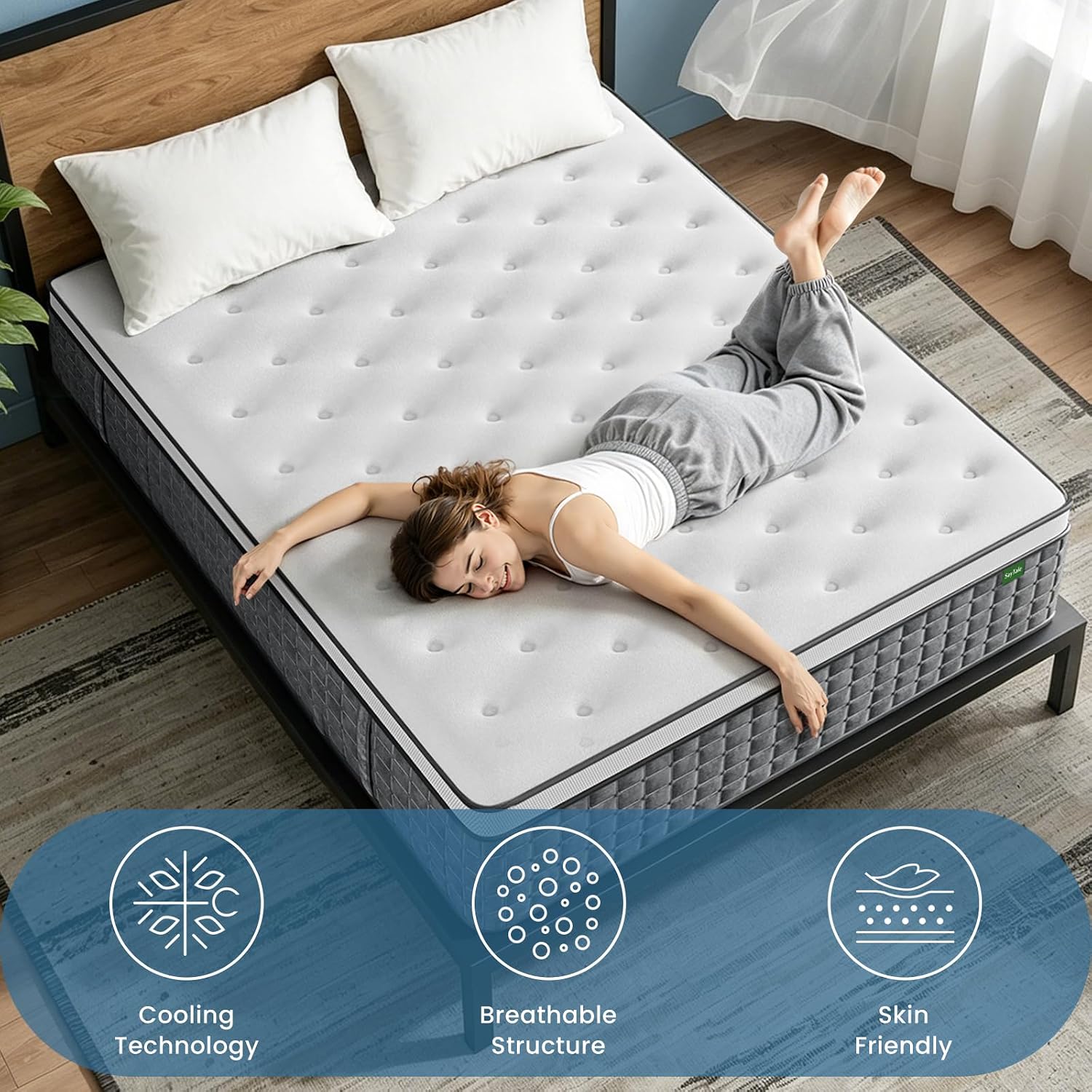 Colchão Queen, colchões híbrid - Memory Foam Mattress In A Box Queen avaliação e preço