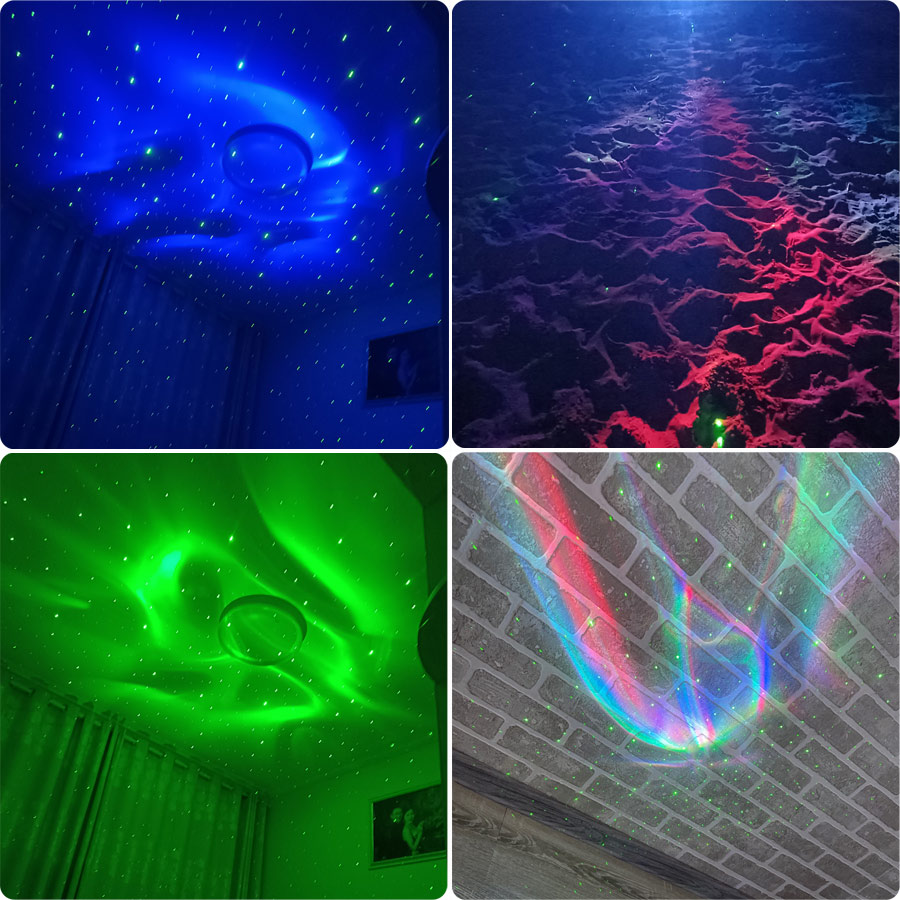 Sa204 rgb led motivo aurora pr - Floating Nightstand With Led Light avaliação e preço