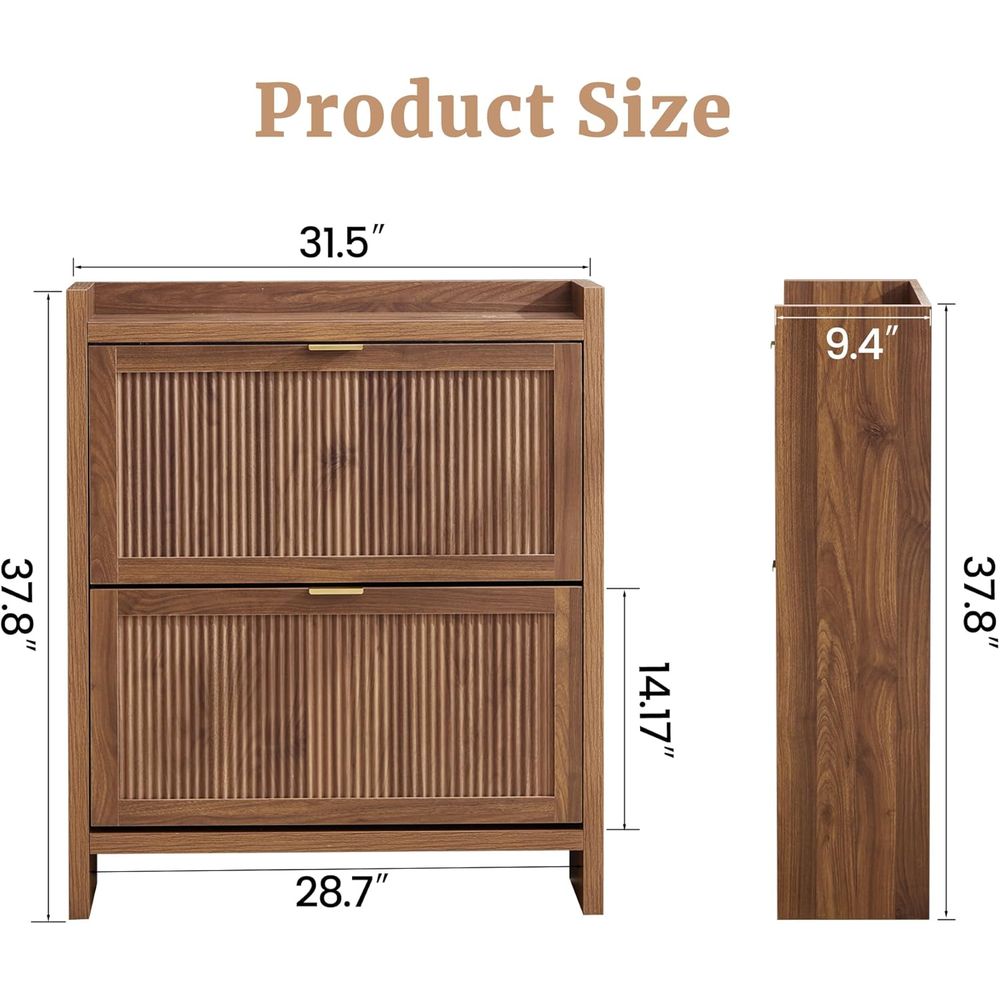 Armário de Sapatos de Madeira  - Shoe Rack Cabinet Narrow Entryway avaliação e preço