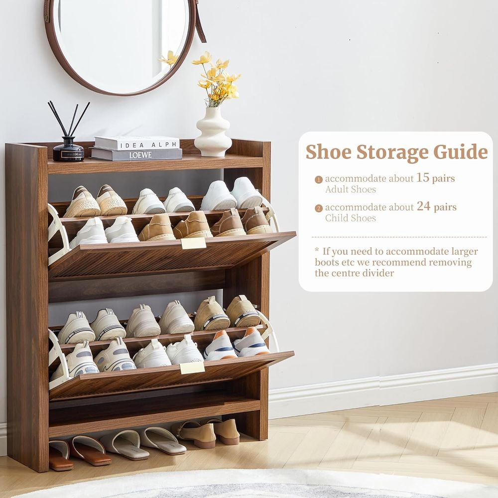 Armário de Sapatos de Madeira  - Shoe Rack Cabinet Narrow Entryway avaliação e preço